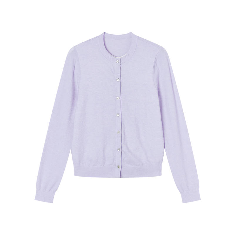 XIANGYING Knitwear Women's Purple Crew Neck Moderate