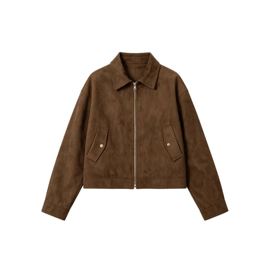 TUSHIFEI Jackets Women's Coffee Lapel Moderate Straight Fit