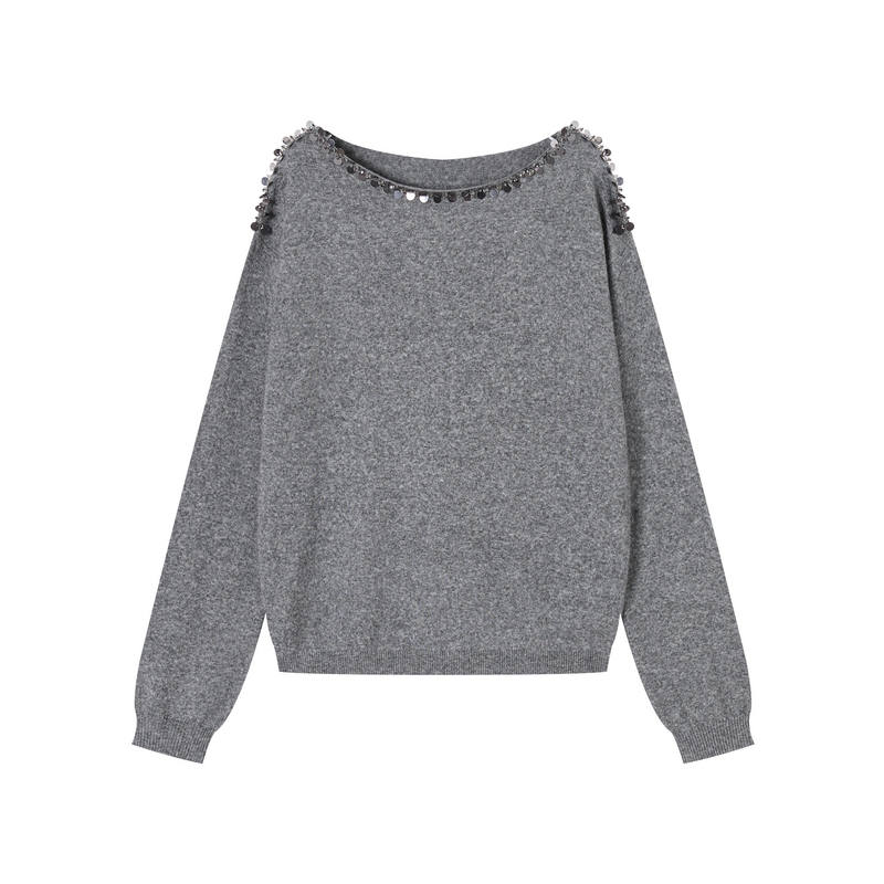 XIANGYING Knitwear Women's Boat Neck Moderate