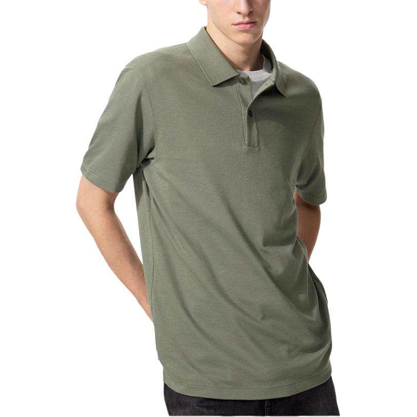 UNIQLO Polo Shirts Men's 57 Dark Olive Moderate