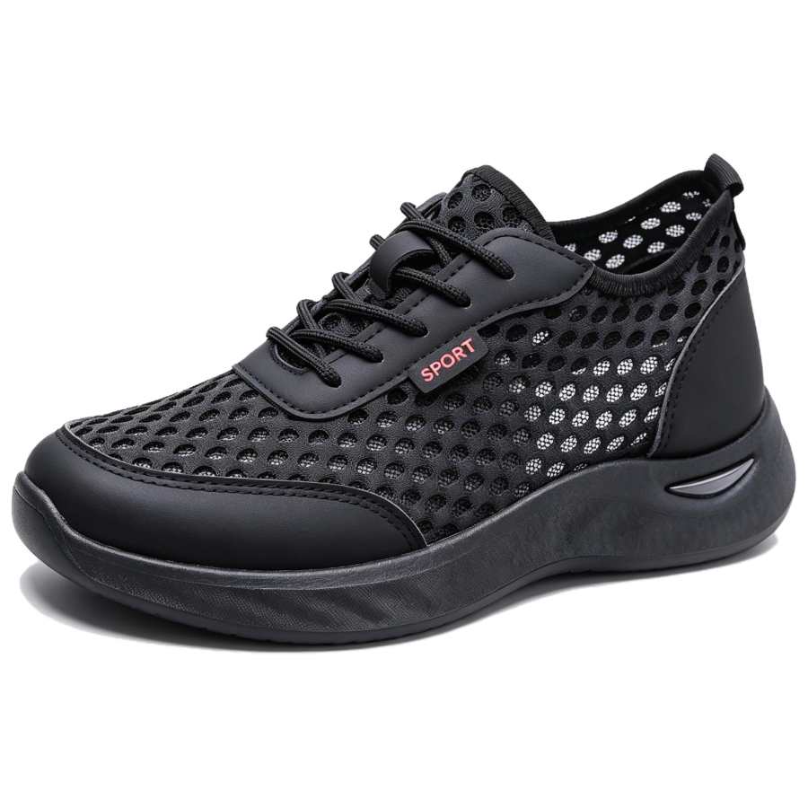 JBBCN Casual Shoes Men's Low Top Black & Gray & Red