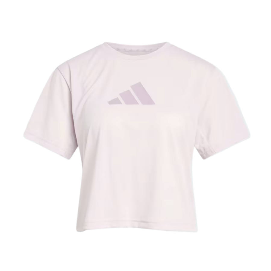 Adidas Adidas ESSENTIALS Fitness Clothing Women's Ice Purple Crew Neck Moderate