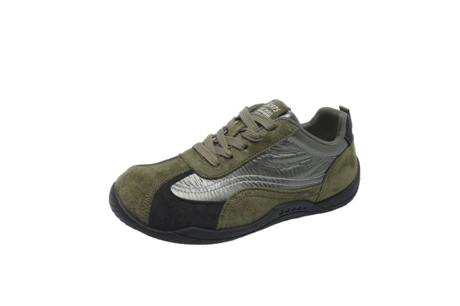 JBBCN German Army Trainers Women's Low Top Gray/Green