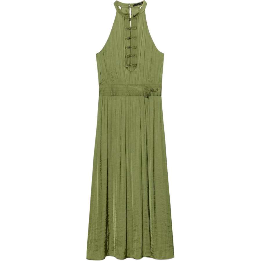 ZARA Sleeveless Dresses Women's Khaki Moderate