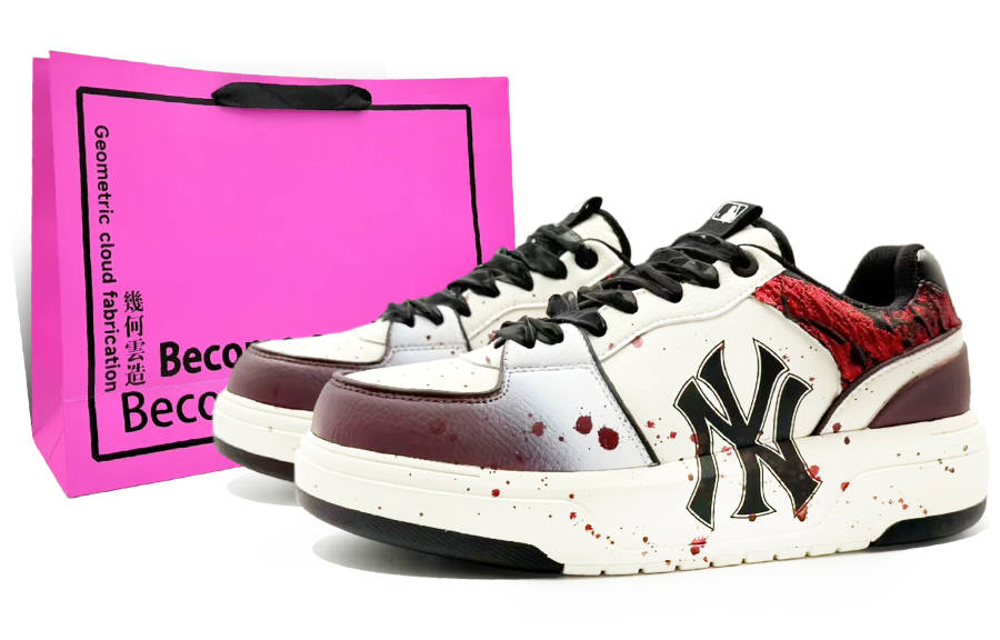 MLB MLB Chunky Liner Skateboard Shoes Unisex Low Top Dark Red