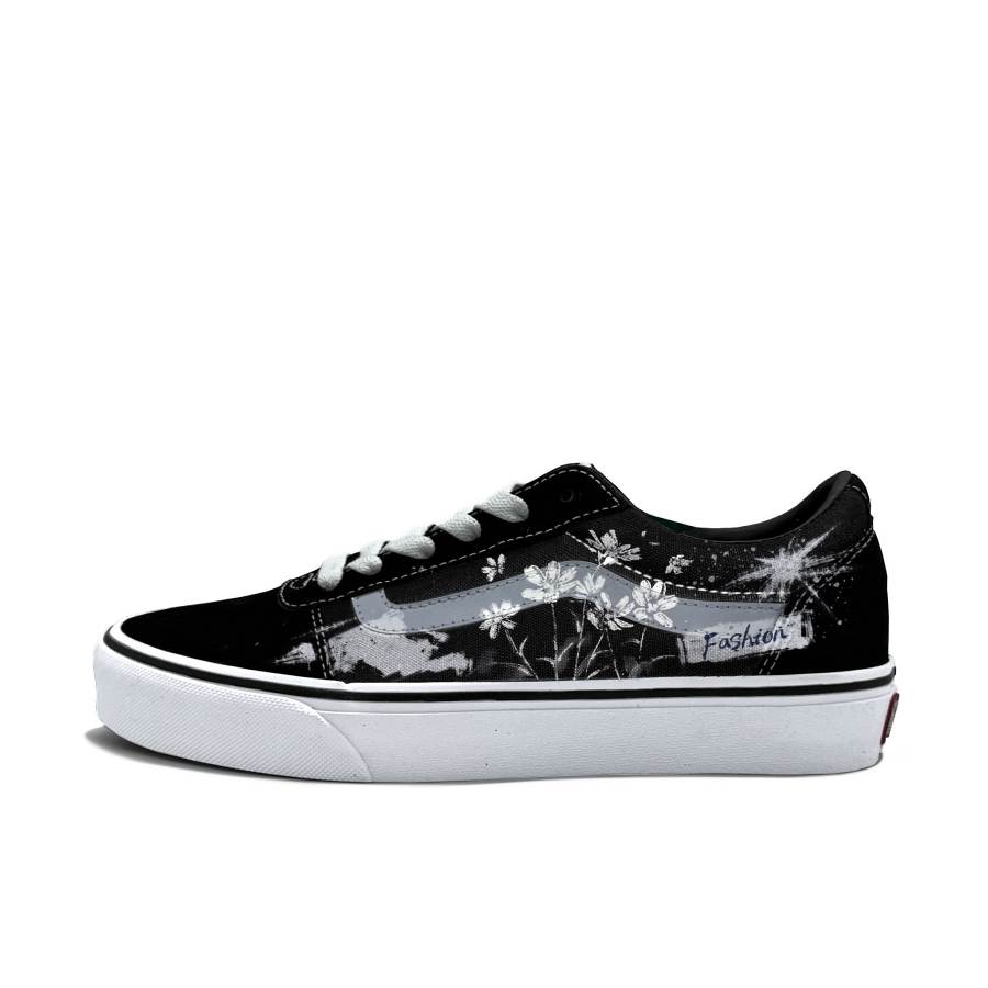 Vans Ward Skateboard Shoes Men's Low Top Black/White