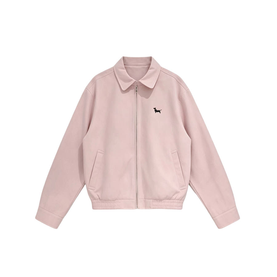 TUSHIFEI Jackets Women's Pink Lapel Moderate Straight Fit