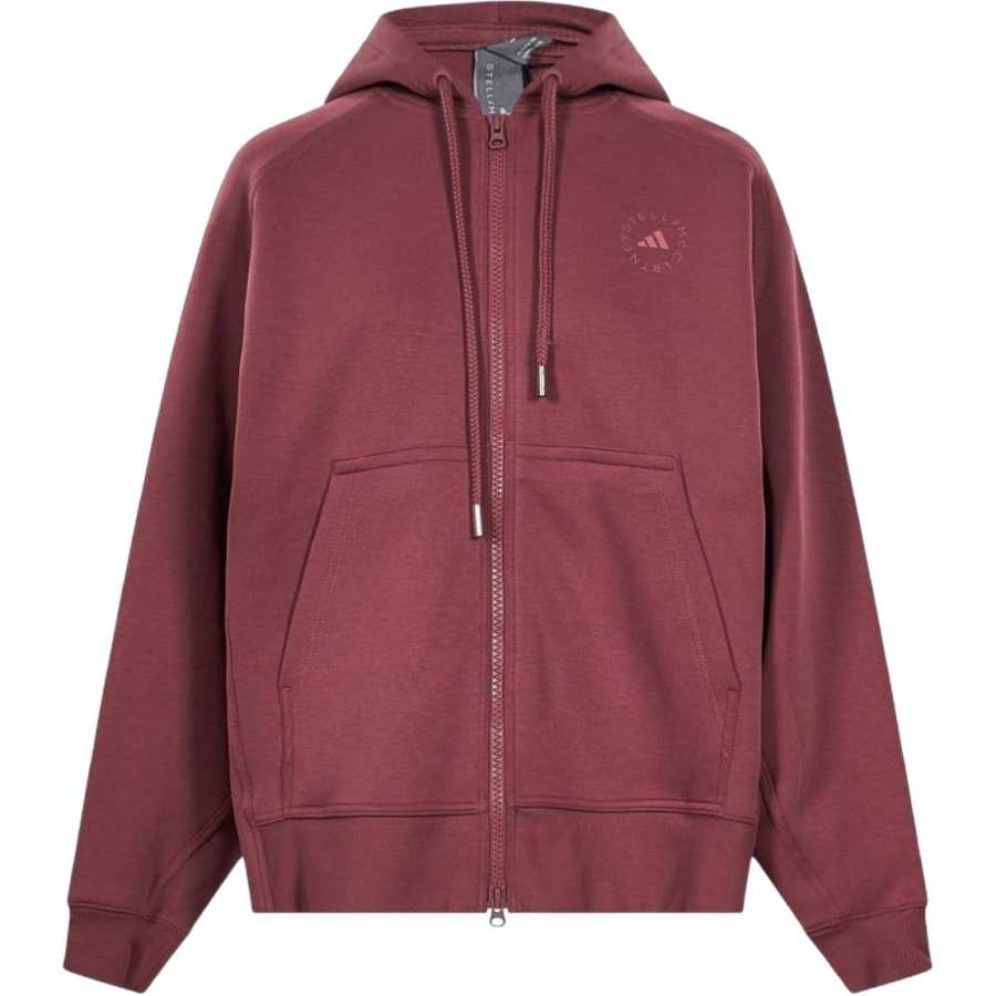 Adidas Adidas Jackets Women's Burgundy Hooded Non Detachable Moderate