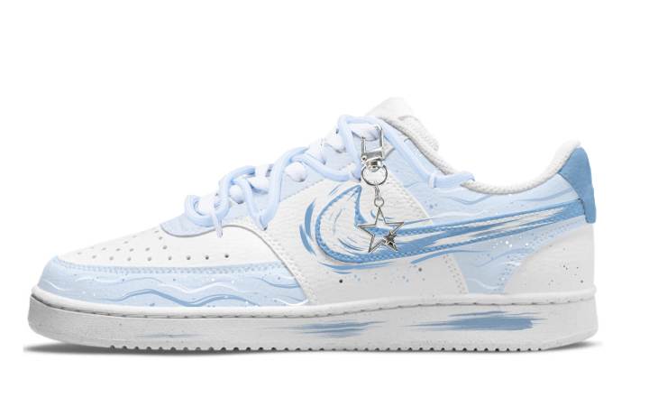 Nike Nike Court Vision 1 Skateboard Shoes Unisex Low Top Blue, White