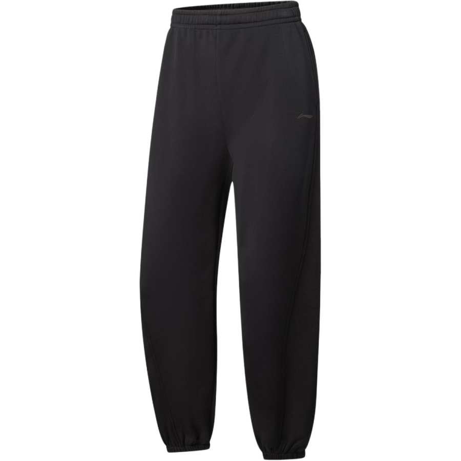 Li-Ning Li Ning Fitness Series Casual Pants Women's Black Moderate Cuffed Pants