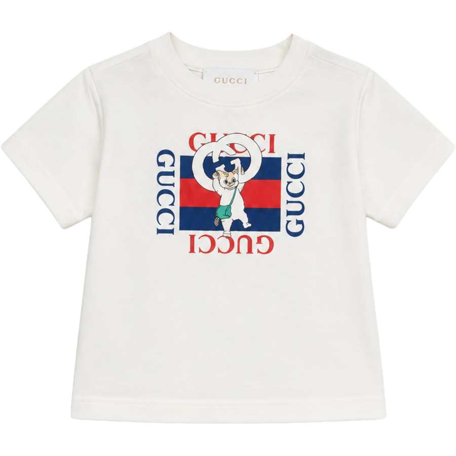 GUCCI Baby T Shirts Crew Neck Moderate