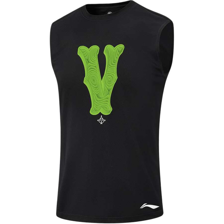Li-Ning Li Ning Tank Tops Men's Black Crew Neck Moderate