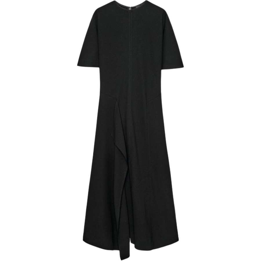 ZARA ZW Short Sleeved Dresses Women's Black Crew Neck Moderate