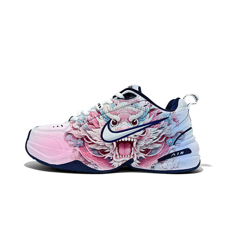 Nike Nike Air Monarch 4 Chunky Sneakers Unisex Low Top Pink/Blue