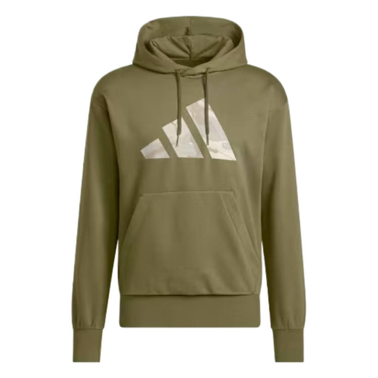 Adidas Adidas Sweatshirts Men's Olive Green Hooded Non Detachable Moderate