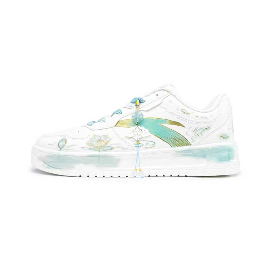 ANTA Easy Skateboard Shoes Unisex Low Top White/Green