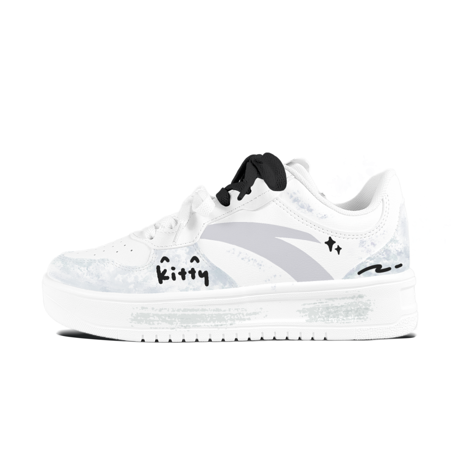 ANTA Easy Skateboard Shoes Unisex Low Top Black