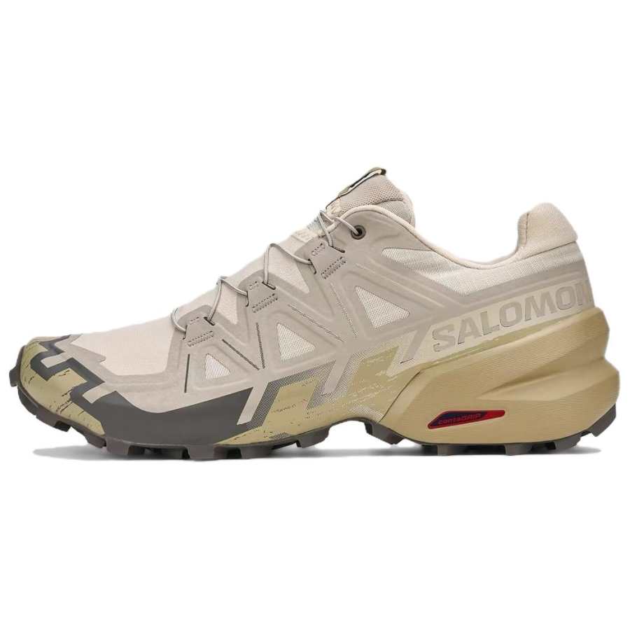 SALOMON Speedcross 6 Trail Running Shoes Men's Low Top Silver Gray Cloud