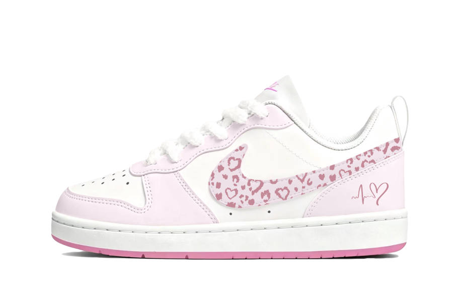 Nike Nike Court Borough Skateboard Shoes Women's Low Top Pink, White