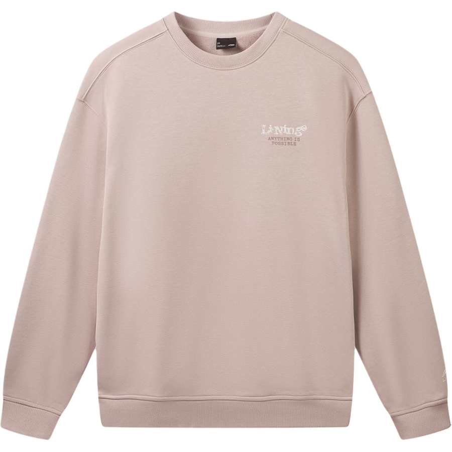 Li-Ning Li Ning Sports Life Collection Sweatshirts Men's Bark Umber Crew Neck Moderate Straight Fit
