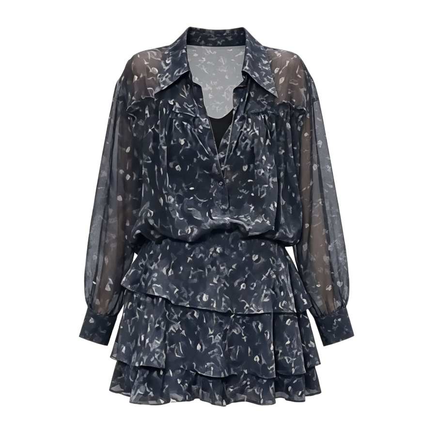 Sugarfunk Two Piece Skirt Sets Women's V Neck Moderate Short Skirt
