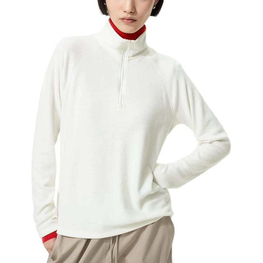 UNIQLO FW26 Sweatshirts Women's Ivory Stand Collar Moderate