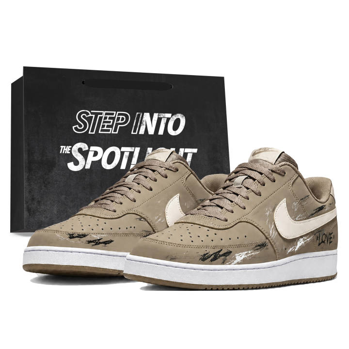 Nike Nike Court Vision Low Skateboard Shoes Men's Low Top Black White