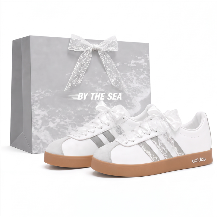 Adidas Adidas VL COURT 2.0 German Army Trainers Unisex Low Top Gray White