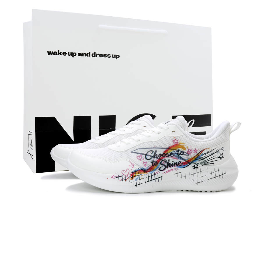 ANTA Sky Running Shoes Men's Low Top Blue/White/Black/Pink/Yellow