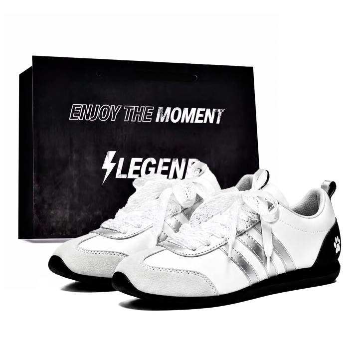 Adidas Adidas VS JOG 2.0 German Army Trainers Unisex Low Top Black/White