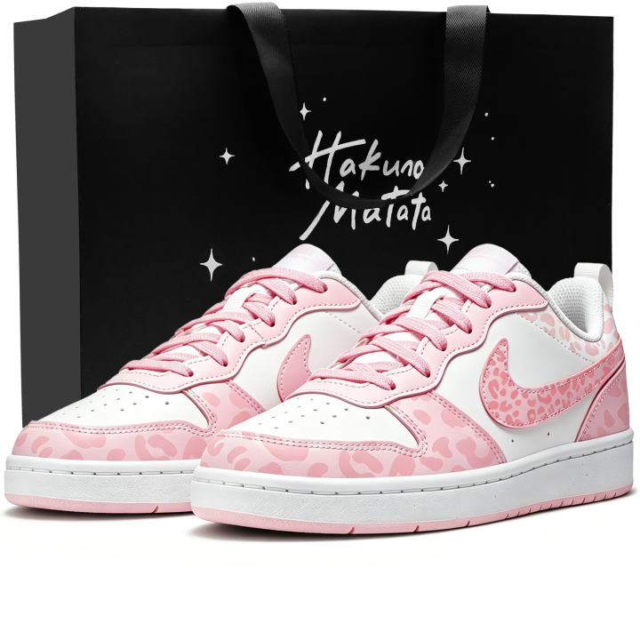 Nike Nike Court Borough Skateboard Shoes Women's Low Top Pink/Red/White