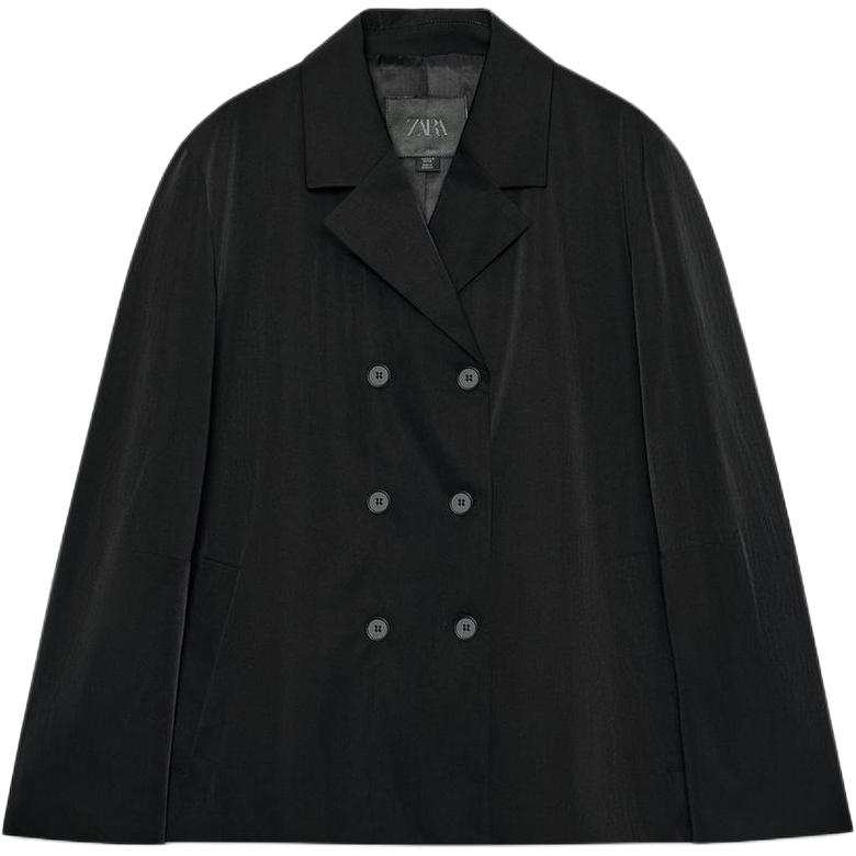 ZARA ZW Business Suits Women's Black Lapel