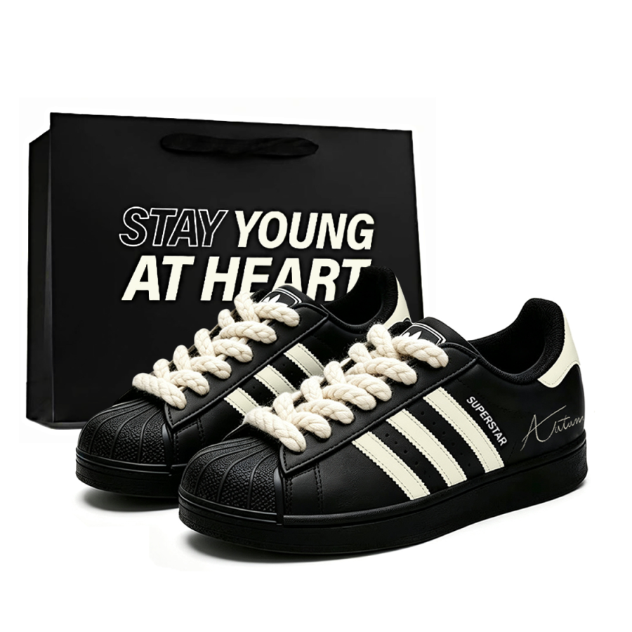 Adidas Originals Superstar 2 Skateboard Shoes Unisex Low Top Black