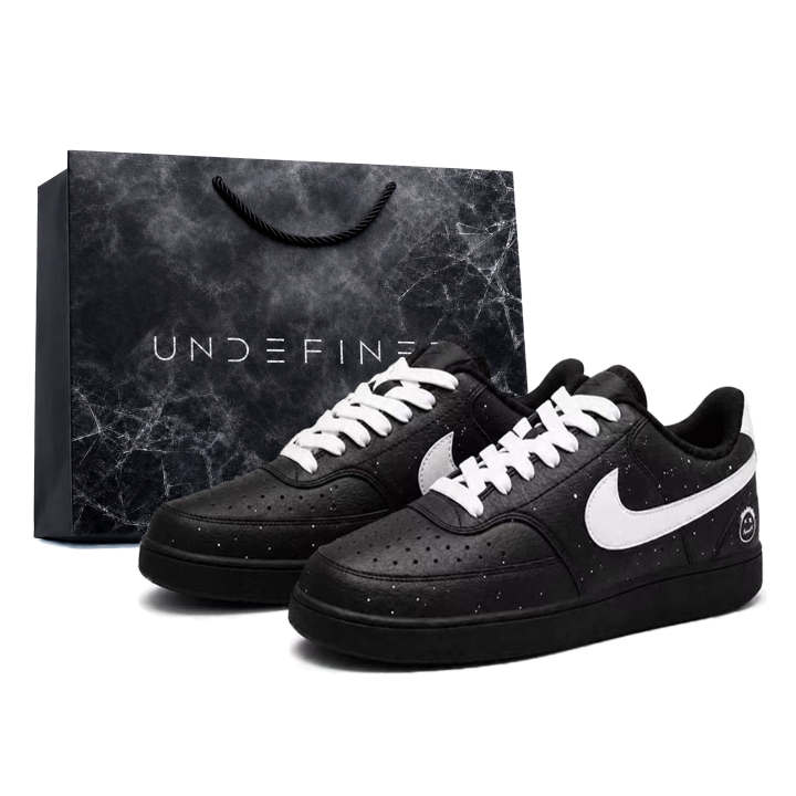 Nike Nike Court Vision Low Skateboard Shoes Men's Low Top Black/White