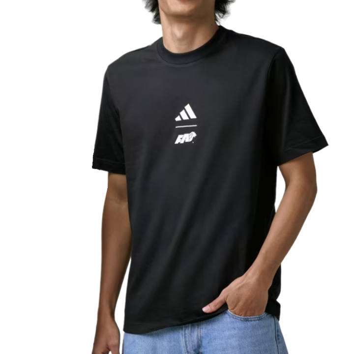 Adidas Adidas T Shirts Men's Black Crew Neck Moderate