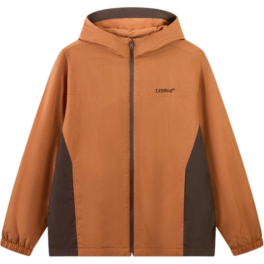 Li-Ning Li Ning Sports Life Collection Trench Coats Unisex Amber Brown Hooded Non Detachable Moderate