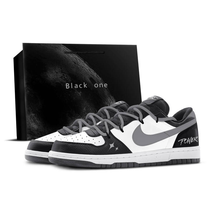 Nike Nike Big Skateboard Shoes Men's Low Top Black/Gray/White