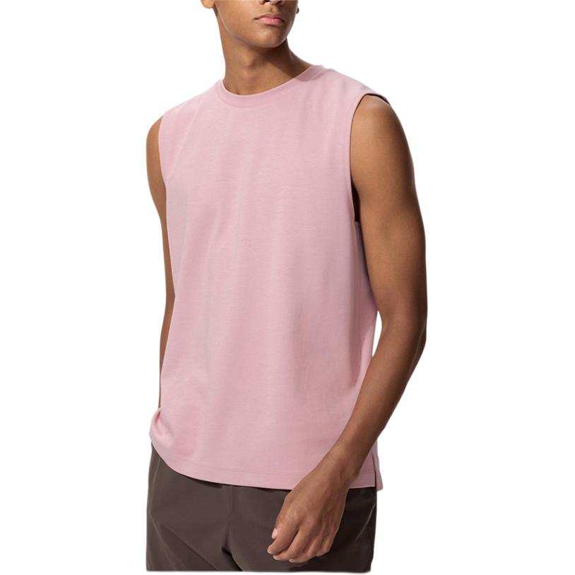 UNIQLO Tank Tops Men's 11 Pink Crew Neck Moderate