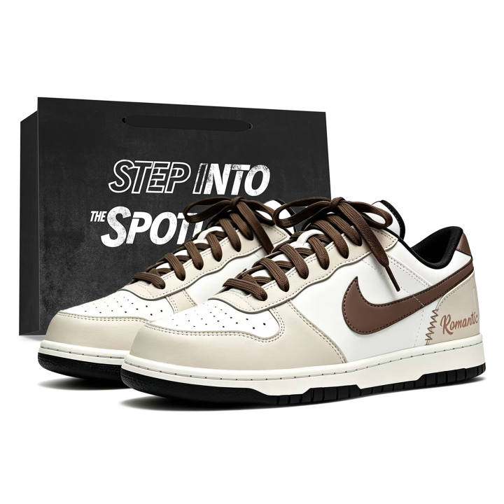 Nike Nike Big Skateboard Shoes Unisex Low Top Ecru Brown