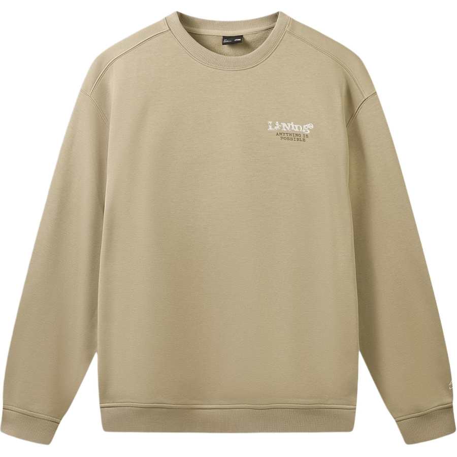 Li-Ning Li Ning Sports Life Collection Sweatshirts Unisex Mole Umber Crew Neck Moderate Straight Fit