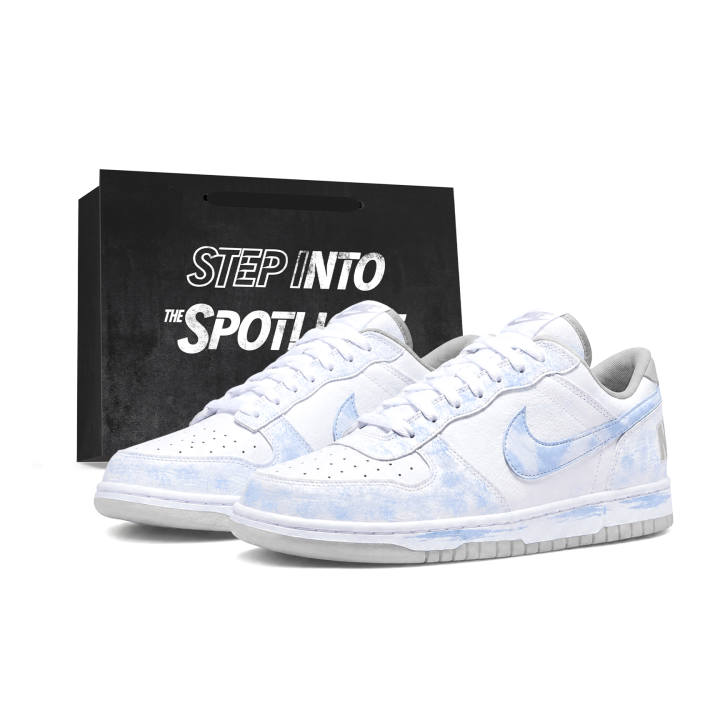 Nike Nike Big Skateboard Shoes Men's Low Top Blue/White