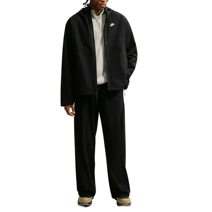 Nike Nike Jackets Men's Black/Black/White Hooded Non Detachable Moderate