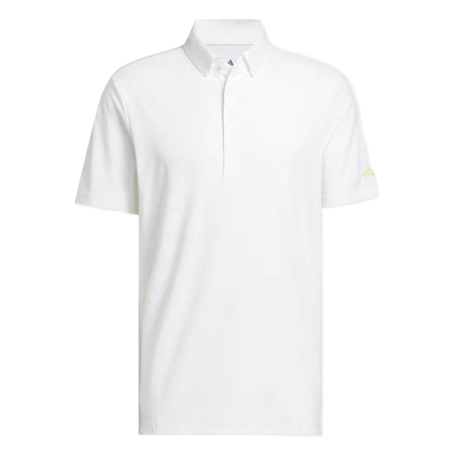 Adidas Adidas Ultimate365 Golf Clothing Men's White/Semi Ice Orange Polo Collar Moderate