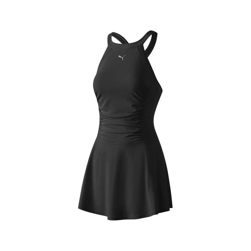 PUMA One Piece Swimsuits Women's Moderate Midi Dress Skirt One Piece Swimsuit