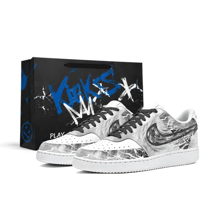 Nike Nike Court Vision Skateboard Shoes Men's Low Top Black