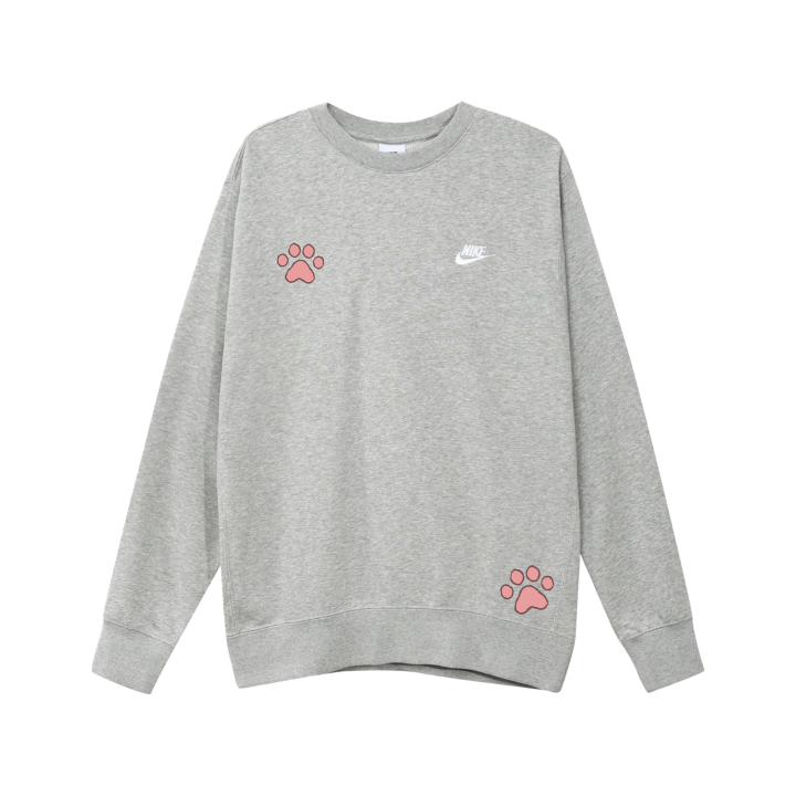 Nike Nike Sportswear Club Sweatshirts Unisex Light Gray Crew Neck Moderate