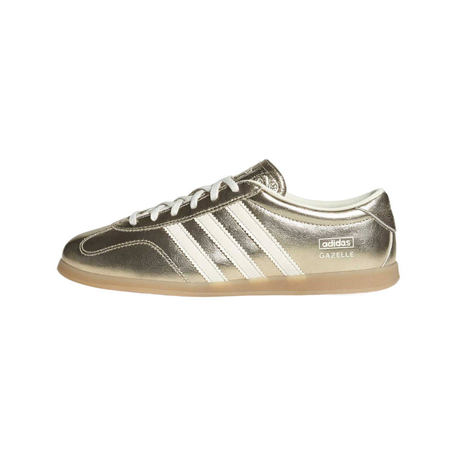 Adidas Originals Gazelle Skateboard Shoes Women's Low Top Gold Metallic/Ecru/Beige