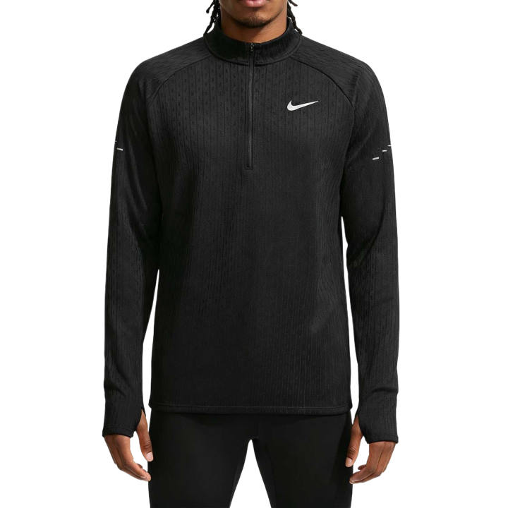 Nike Nike Running T Shirts Men's Black Stand Collar Moderate