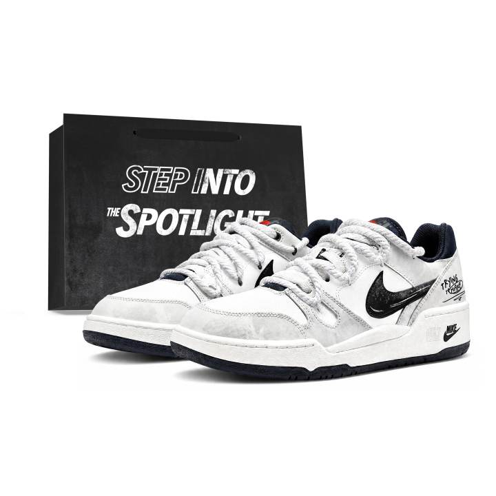 Nike Nike Full Force Skateboard Shoes Men's Low Top White Gray