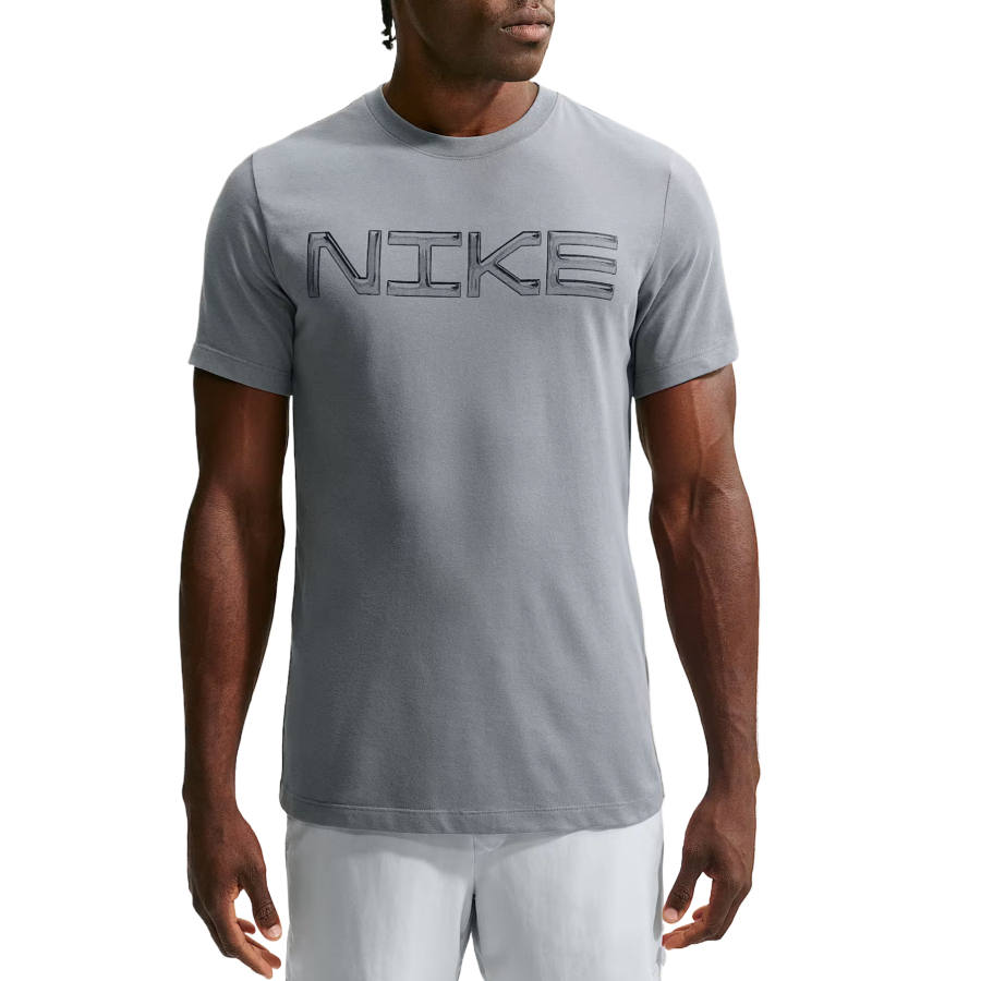 Nike Nike T Shirts Men's Smoke Gray/Black Crew Neck Moderate Straight Fit